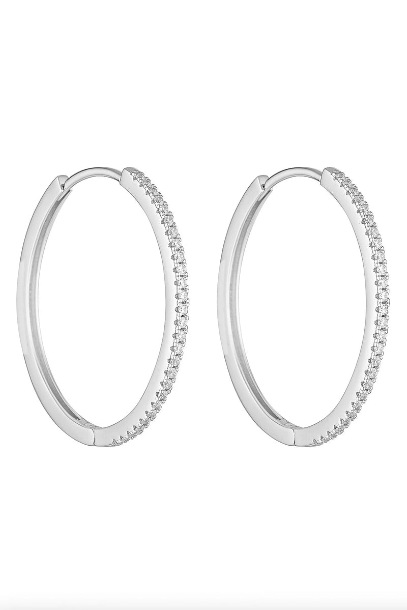 ANGEL HOOPS SILVER - 30MM