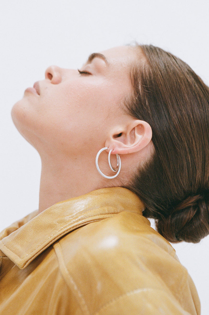 ANGEL HOOPS SILVER - 20MM