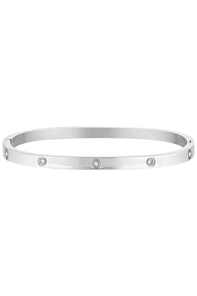 DYLAN BANGLE SILVER - CELESTIAL CLEAR