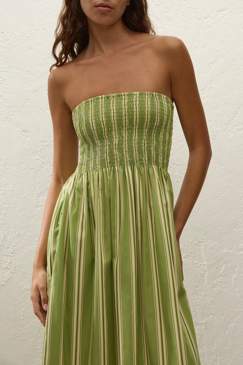 JAMIE MIDI DRESS - OMBRE STRIPE JUNIPER