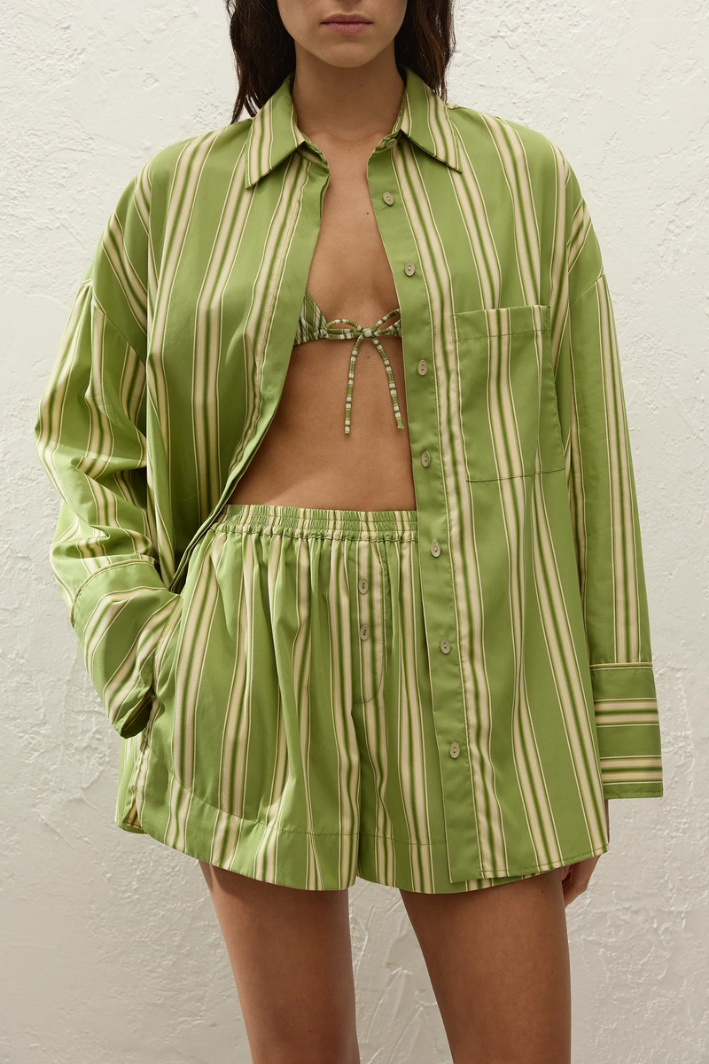 CLEMENTE SHIRT - OMBRE STRIPE JUNIPER