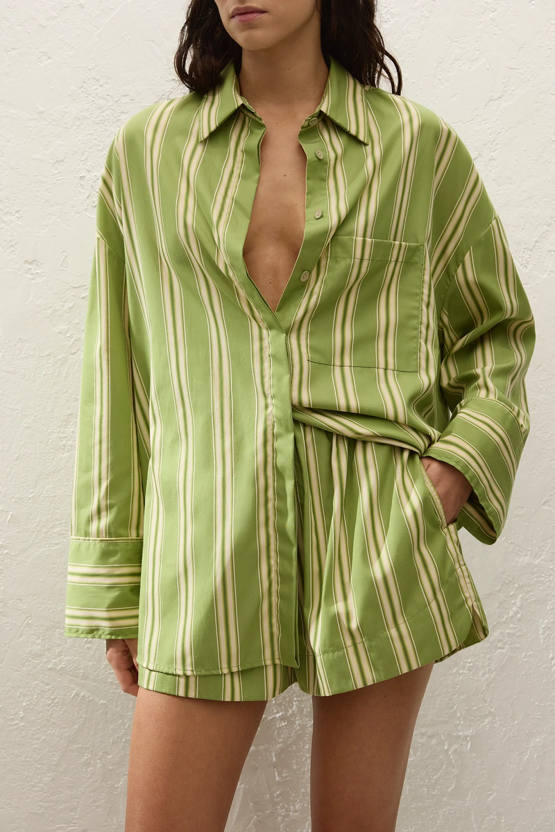 CLEMENTE SHIRT - OMBRE STRIPE JUNIPER