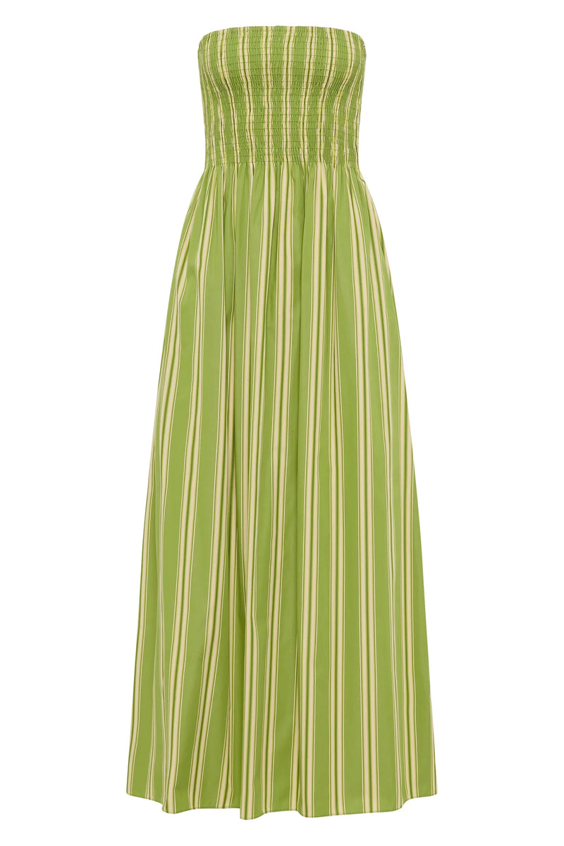 JAMIE MIDI DRESS - OMBRE STRIPE JUNIPER