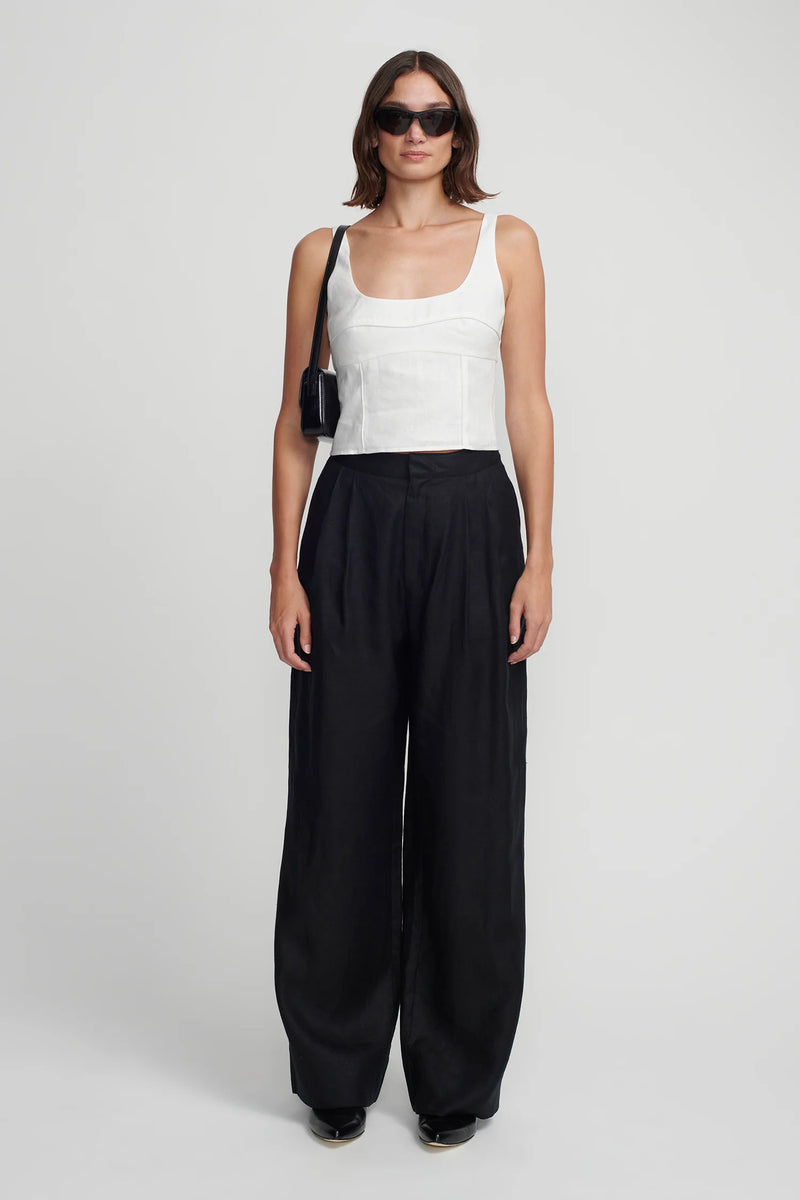 TANGELA BUSTIER TOP WHITE
