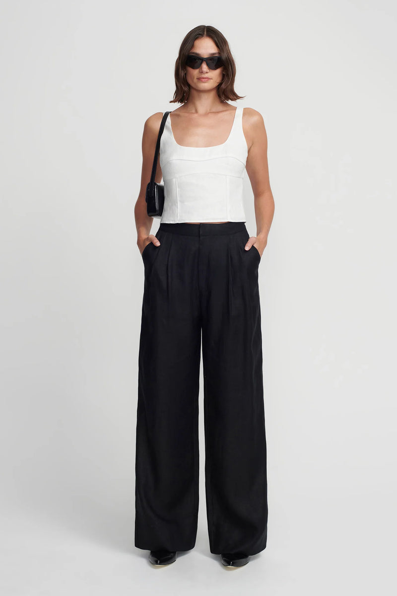 TANGELA BUSTIER TOP WHITE