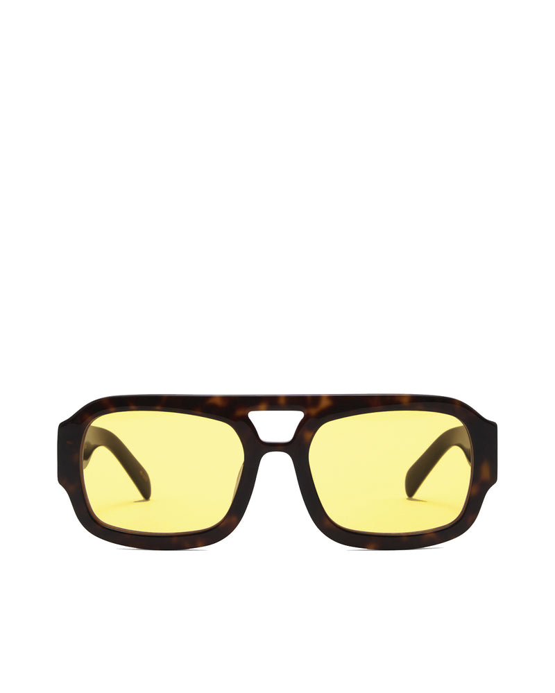 THE SUKI DARK HAVANA TORT-YELLOW