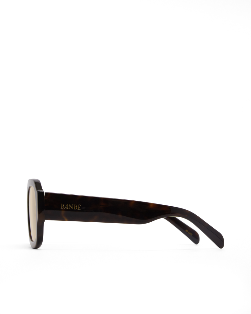 THE SUKI DARK HAVANA TORT-YELLOW