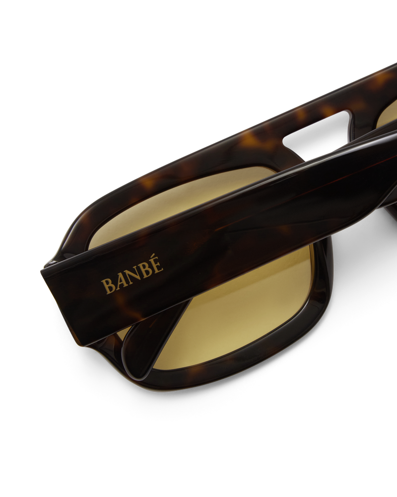 THE SUKI DARK HAVANA TORT-YELLOW