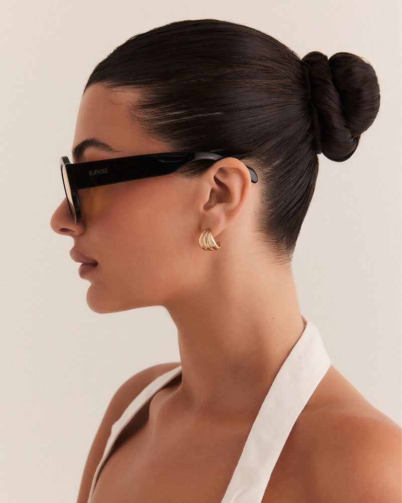 THE SUKI DARK HAVANA TORT-YELLOW