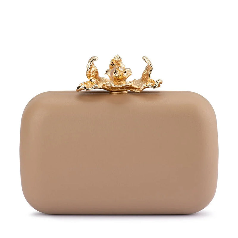 ADELE ORCHID LOCK CLUTCH