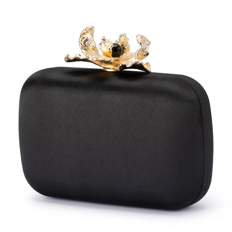 ADELE ORCHID LOCK CLUTCH