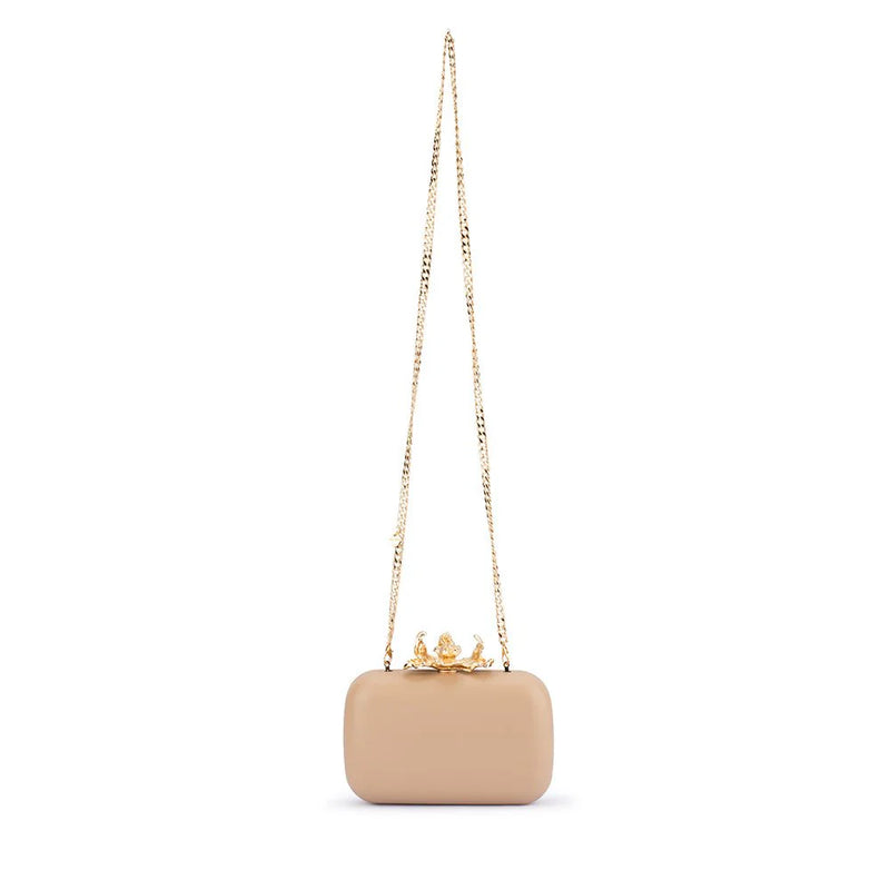 ADELE ORCHID LOCK CLUTCH