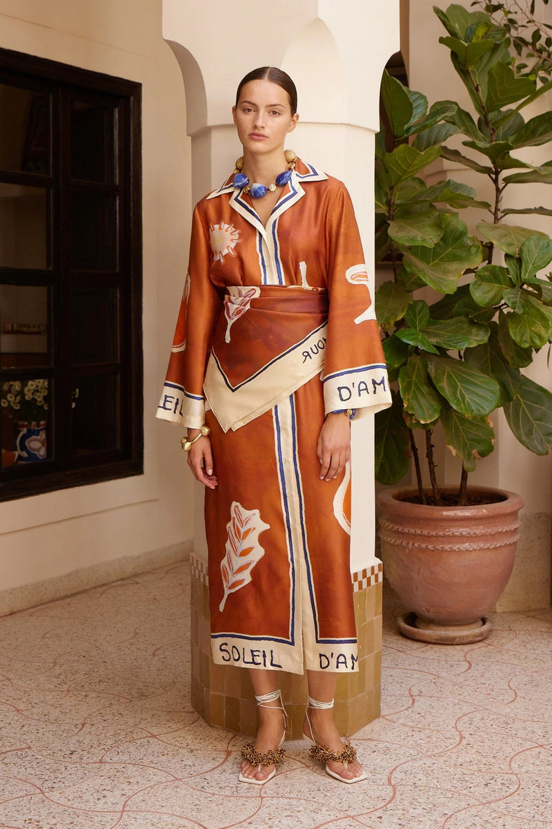SOLEIL D'AMOUR SILK SCARF