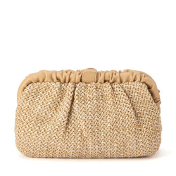 AMALIA PLEATED WOVEN CLUTCH