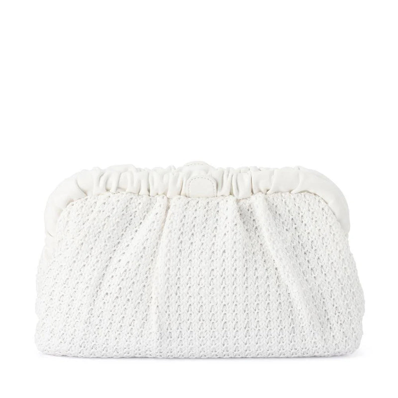 AMALIA PLEATED WOVEN CLUTCH