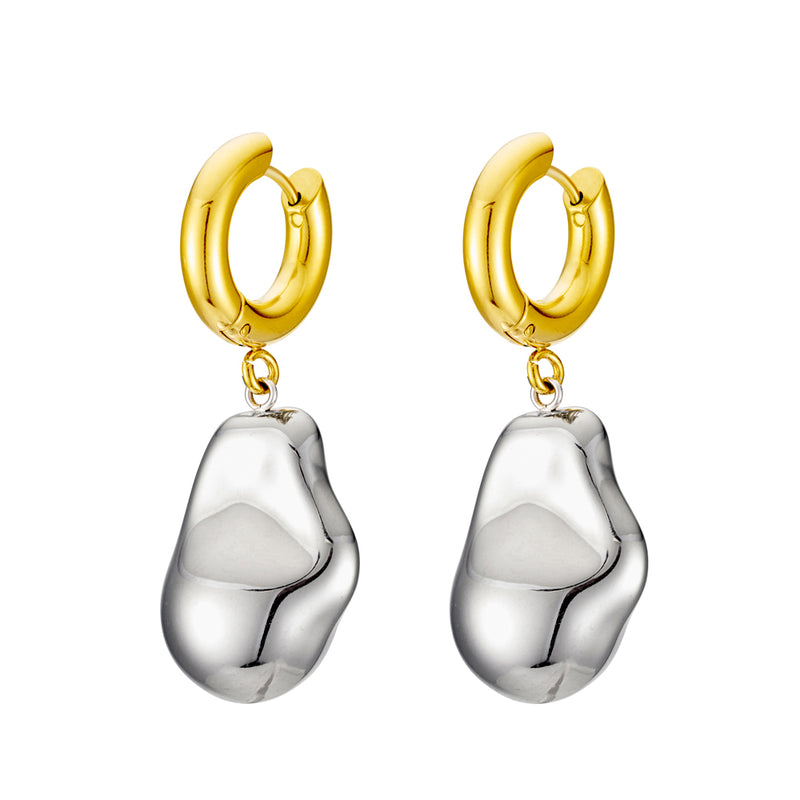 MOLTEN DROP HUGGIE EARRINGS