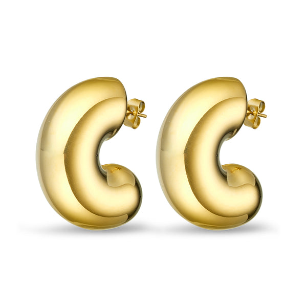 BLOB ROUNDED C-SHAPE EARRINGS