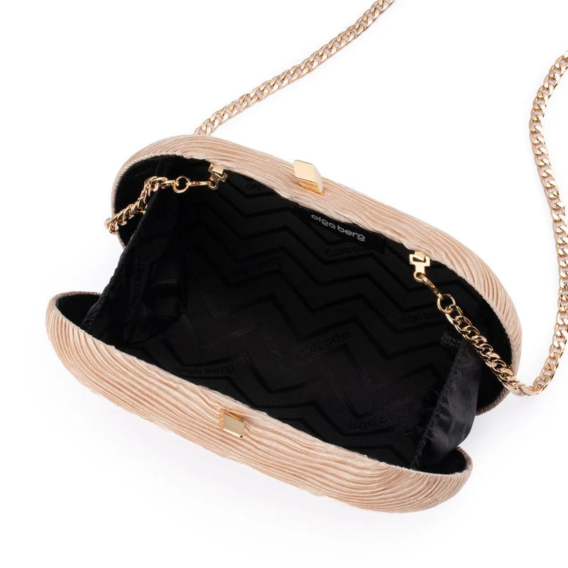 NATALIE Pleated Oval Clutch