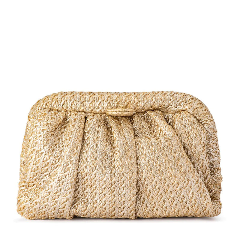 STEVIE PLEATED WOVEN CLUTCH