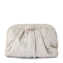 STEVIE PLEATED WOVEN CLUTCH