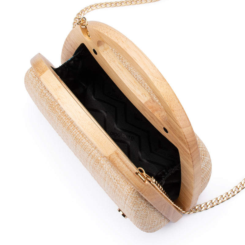 SARAH WOODEN FRAME BAG