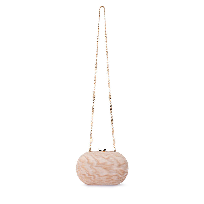 NATALIE PLEATED OVAL CLUTCH