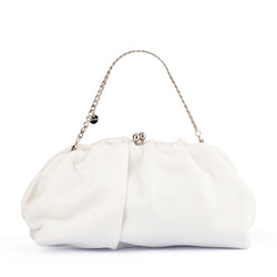 QUEENIE GATHERED WOVEN CLUTCH