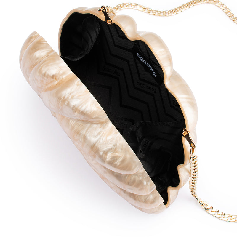 INDI ACRYLIC SHELL CLUTCH
